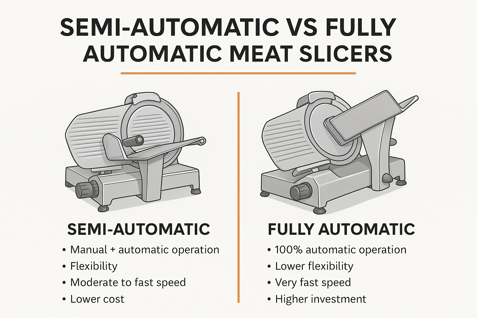 Semi-Automatic vs Fully Automatic Meat Slicers – Which is Best for Your Deli or Butchery?