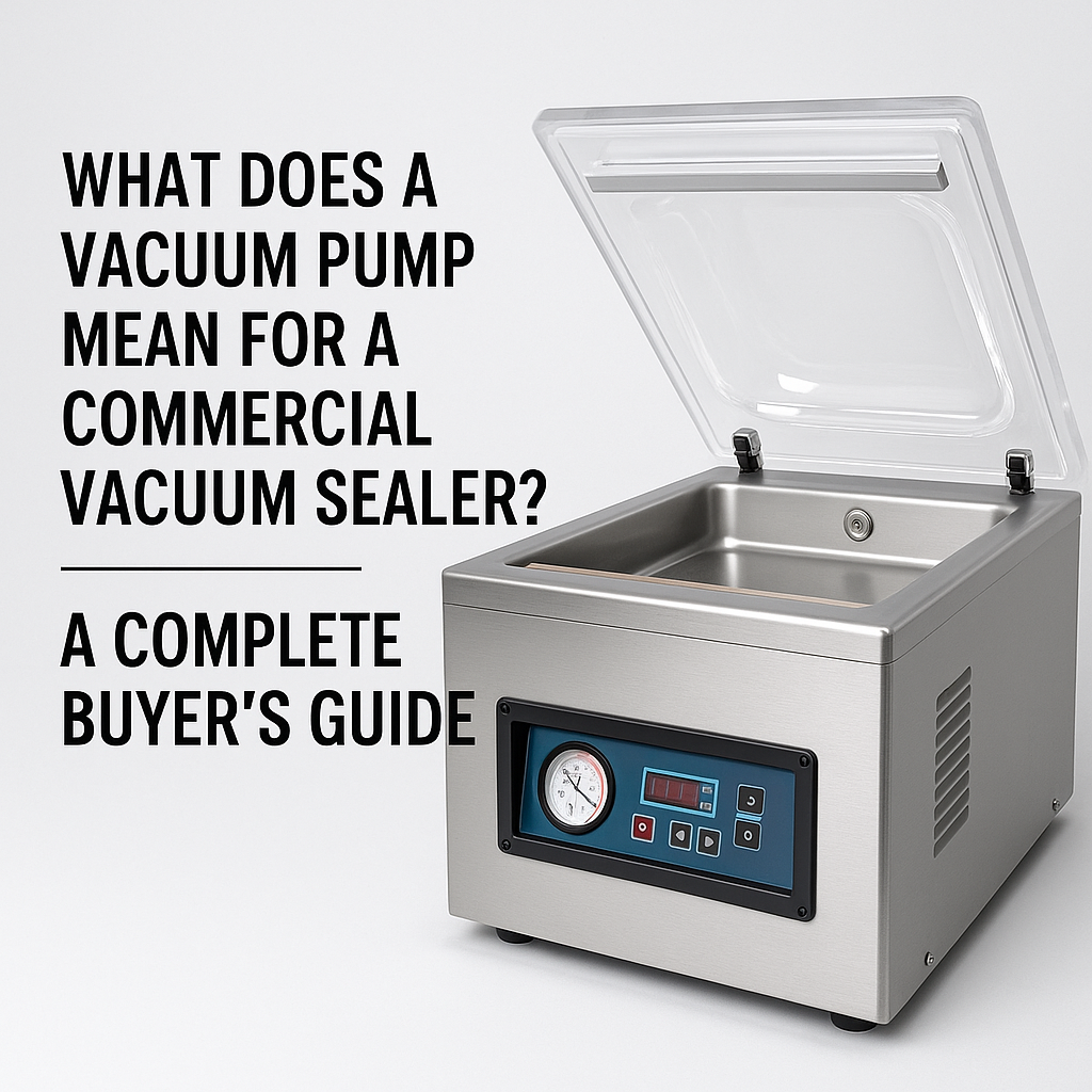 What does a vacuum pump mean for a commercial vacuum sealer? Internal pump mechanism inside a chamber vacuum sealer