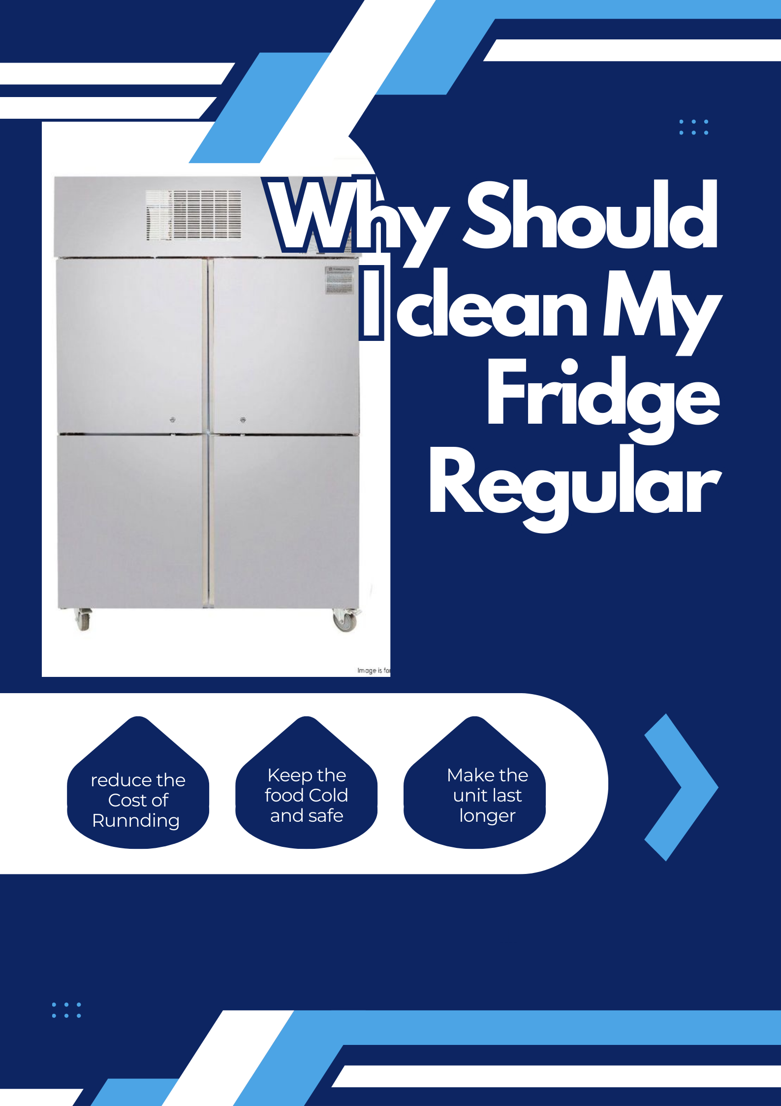 Technician cleaning the condenser coils on a commercial refrigerator during a service