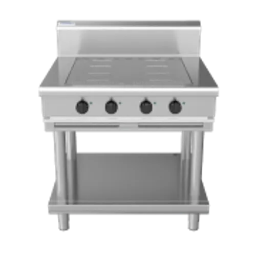 Blue Seal induction cooktop heating a pan using electromagnetic technology