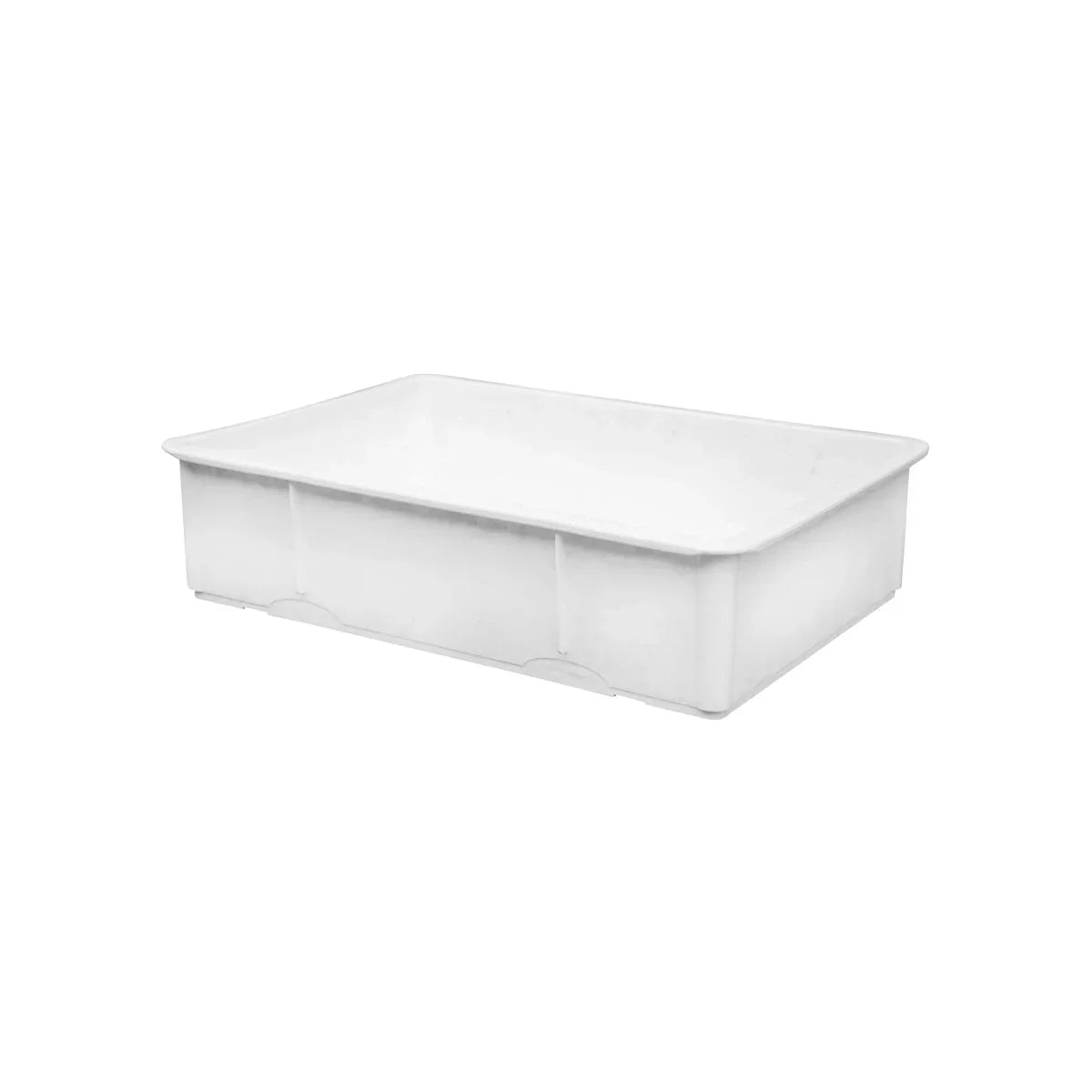 Jiwins white polypropylene dough storage boxes stacked for proofing pizza dough