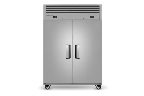 Upright glass-door commercial refrigerator showing key features to consider before buying