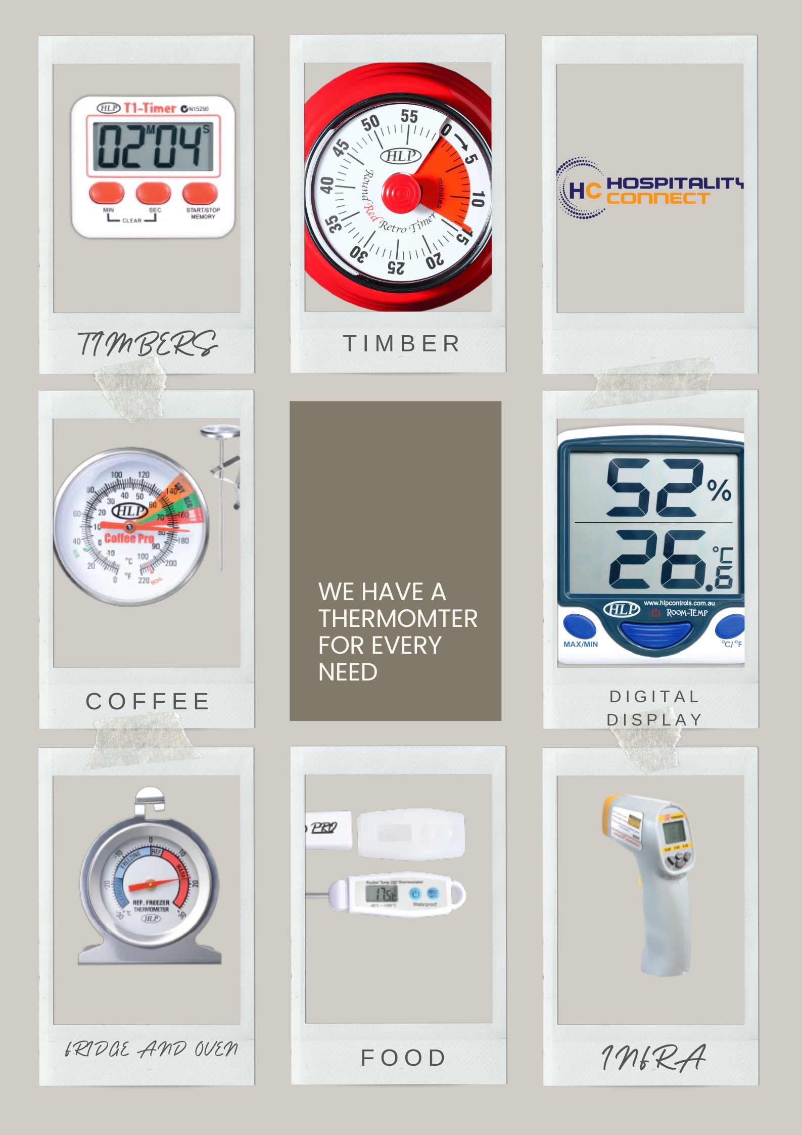 HACCP-approved digital probe thermometer used for food safety temperature checks in a commercial kitchen