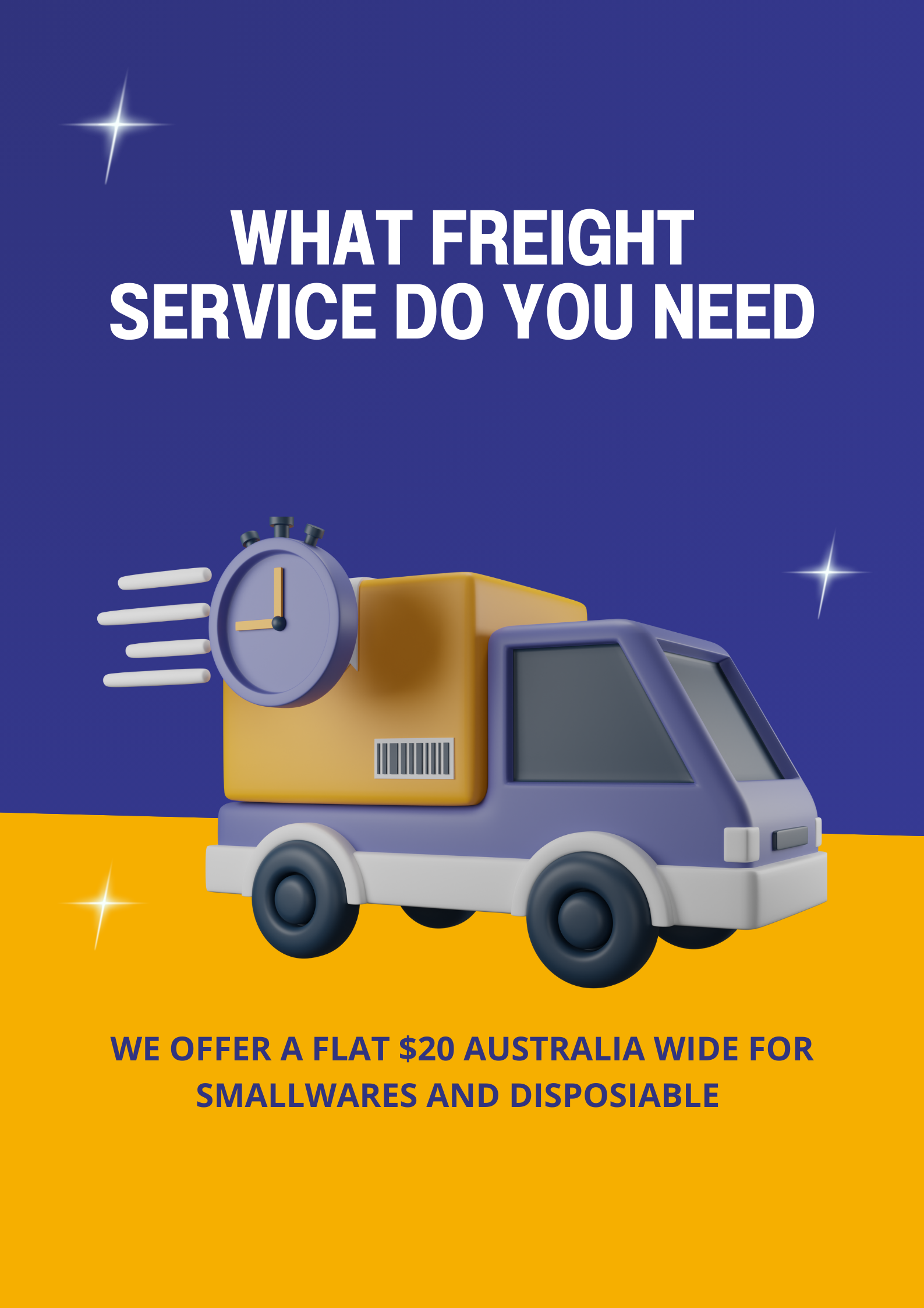 Freight delivery options diagram showing simple and transparent shipping services