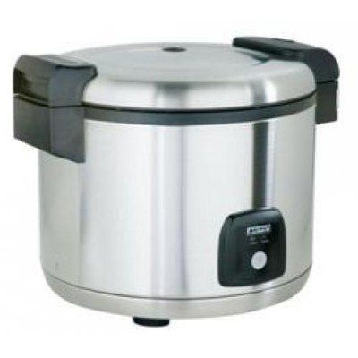Commercial rice cooker producing large volumes of cooked rice for a restaurant