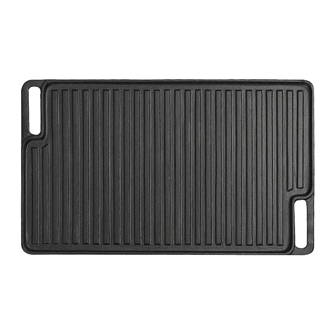 SOGA 45cm Rectangular Cast Iron Portable Fry BBQ Grill Plate Cooking Pan Tray with Handle - Hospitality Connect