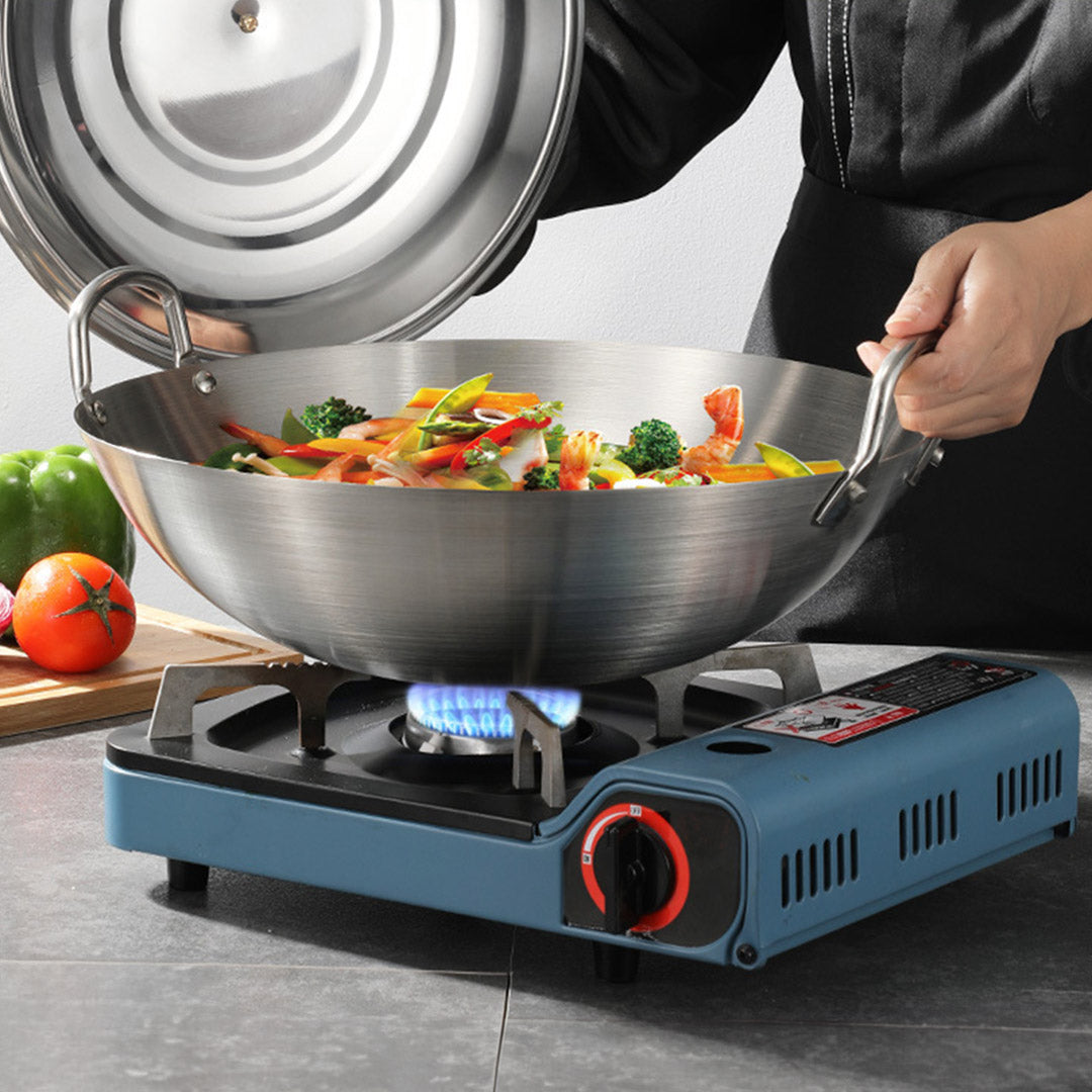 SOGA 50cm Stainless Steel Kitchen Cooking Wok with 2 Sturdy Handles - Hospitality Connect