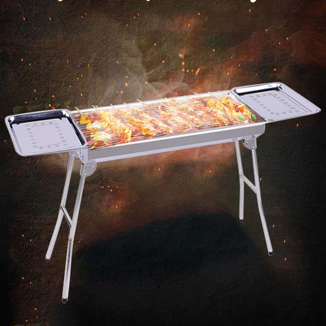 SOGA Skewers Grill with Side Tray Portable Stainless Steel Charcoal BBQ Outdoor 6-8 Persons - Hospitality Connect