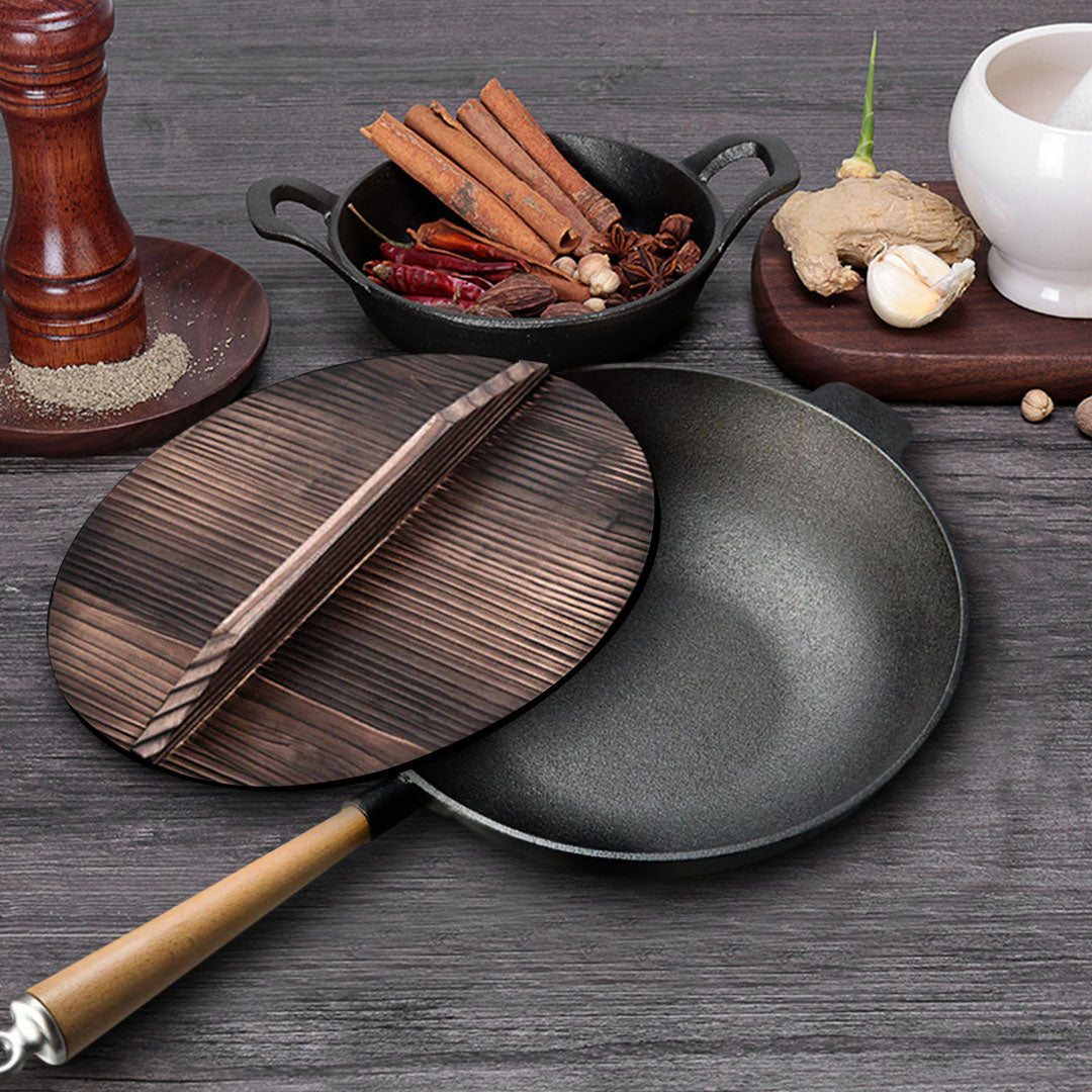 SOGA 31cm Commercial Cast Iron Wok FryPan Fry Pan - Hospitality Connect