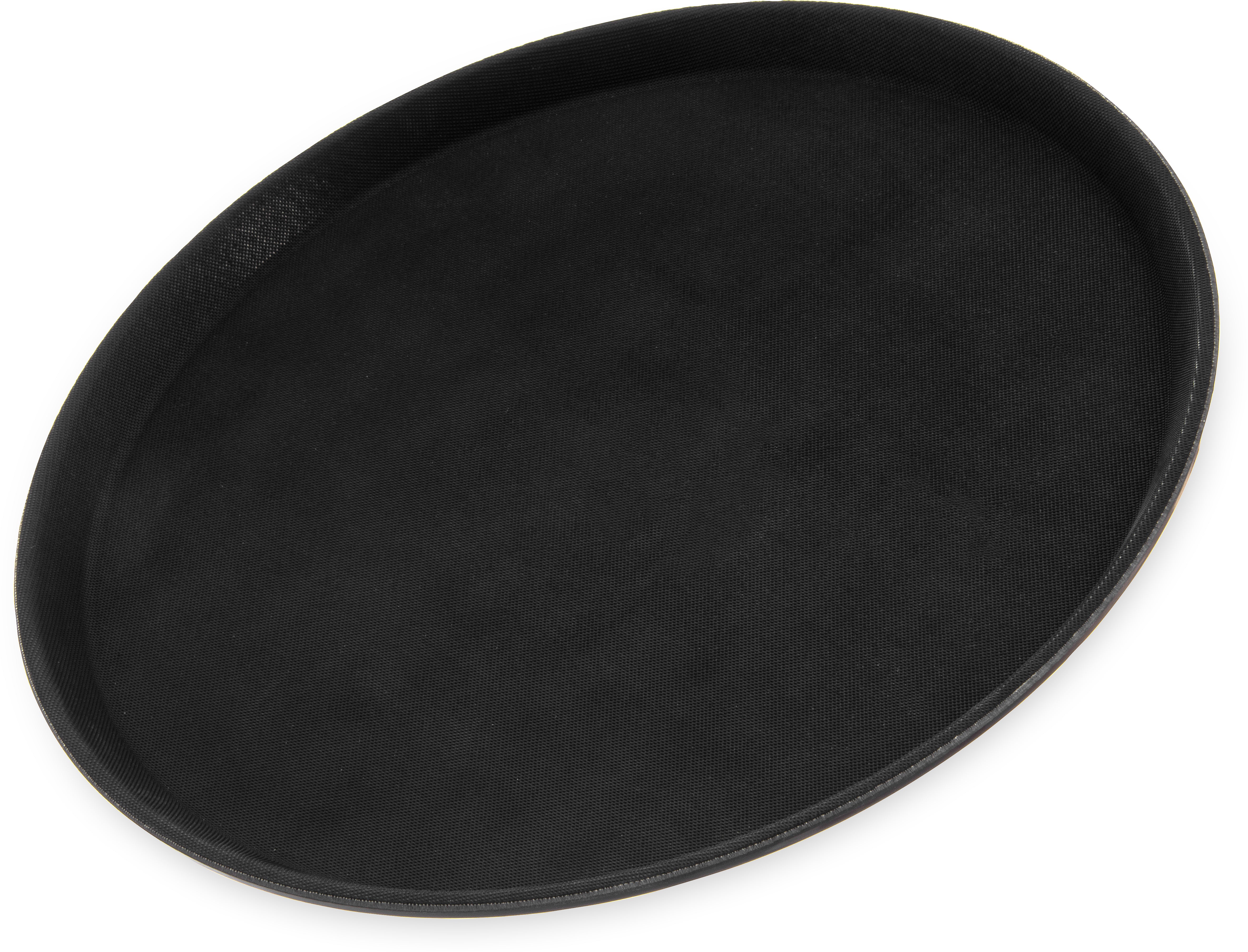 1400GL004 Carlisle GripLite® Round Polypropylene Tray 370mm in Black with rubber liner to prevent slipping - 12 per pack - pack price - Hospitality Connect