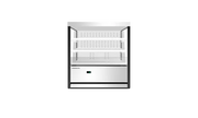 Skope and Go Open Deck Display Fridge 2 x adjustable height shelves & 1 x fixed bottom shelf - Hospitality Connect