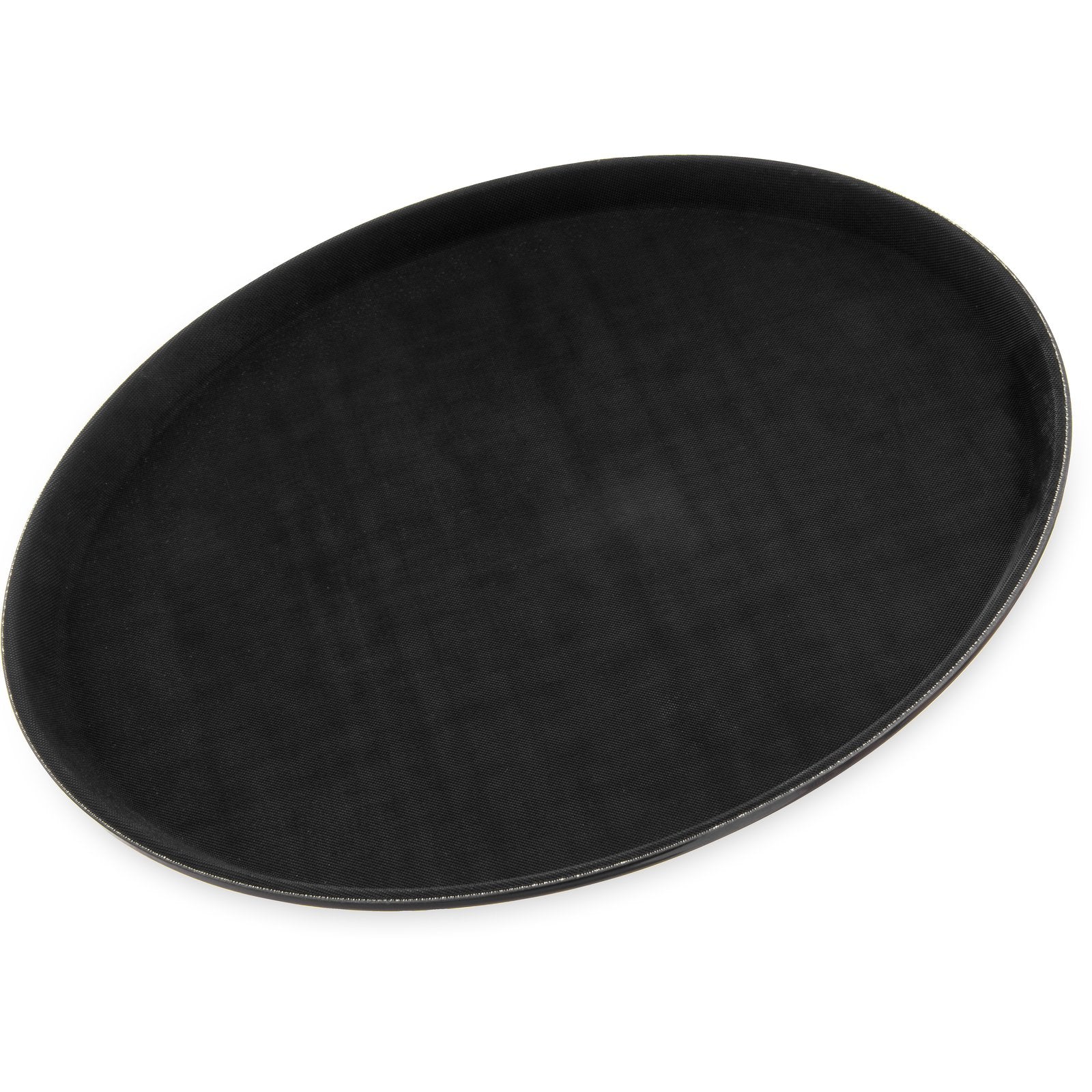 1600GL004 Carlisle GripLite® Round Polypropylene Tray 410mm in Black with rubber liner to prevent slipping - Hospitality Connect