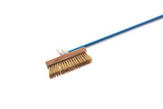 GI metal Big rotating head oven brush 27x8cm with brass bristles, handle 150 cm - Hospitality Connect