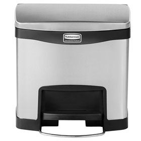 Rubbermaid Impressions Stainless-Steel Front Step-On Container 15lt - Hospitality Connect