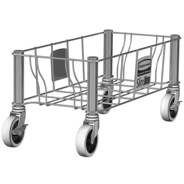 Rubbermaid Stainless-Steel Dolly for Slim Jim Containers - Hospitality Connect