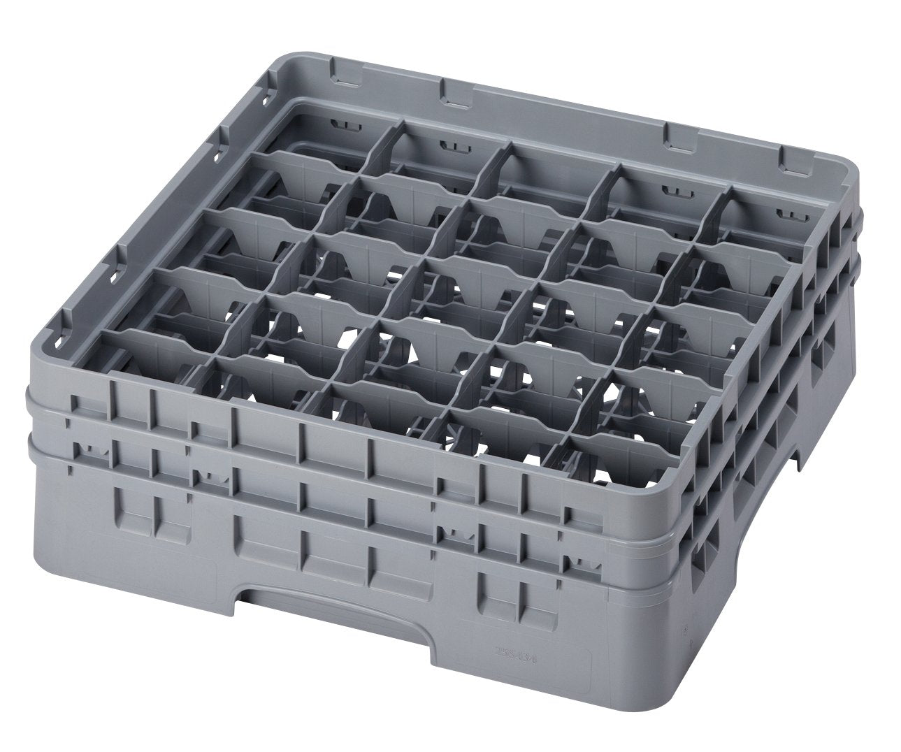 CAMBRO 25 Comp Glass Rack - 2 Ext - Gray - Hospitality Connect