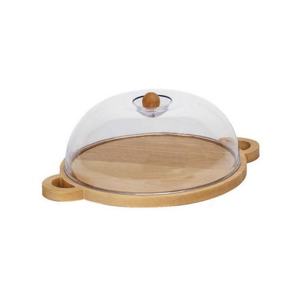 Bisetti Cheese Holder Beech Wood w/Handles 34.5x43x13cm - Hospitality Connect