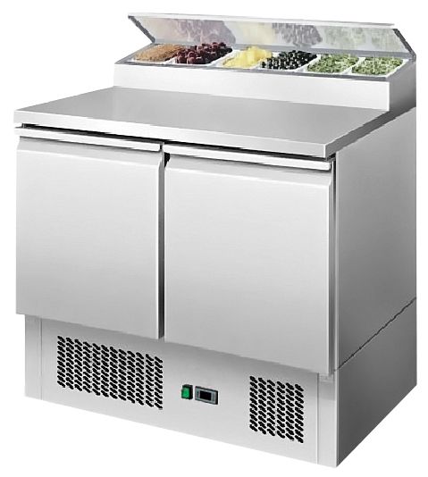 Altosa 2 Door Open Top Saladetter Fridge ESL3832 - Hospitality Connect