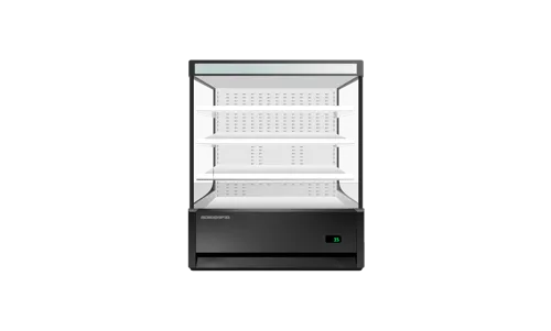 Skope Grab and Go Open Deck Display Fridge 2 x adjustable height shelves & 1 x fixed bottom shelf High Capacity, Mid Height Impulse Merchandiser - Hospitality Connect