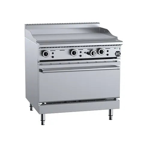 B&S Black Oven with 900mm Grill Plate OV- GRP9. - Hospitality Connect