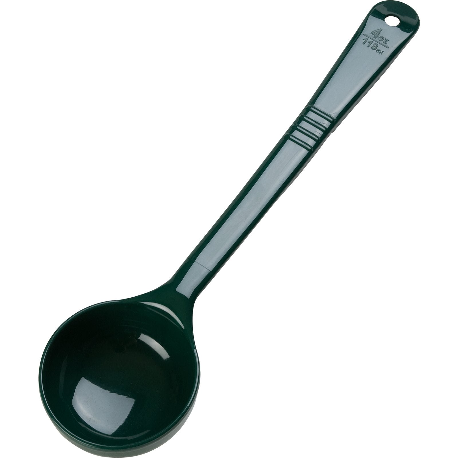 398008 Carlisle Measure Miser Forest Green Measuring solid spoon with long handle 120mL Capacity - Pack of 12 - Pack Price - Hospitality Connect