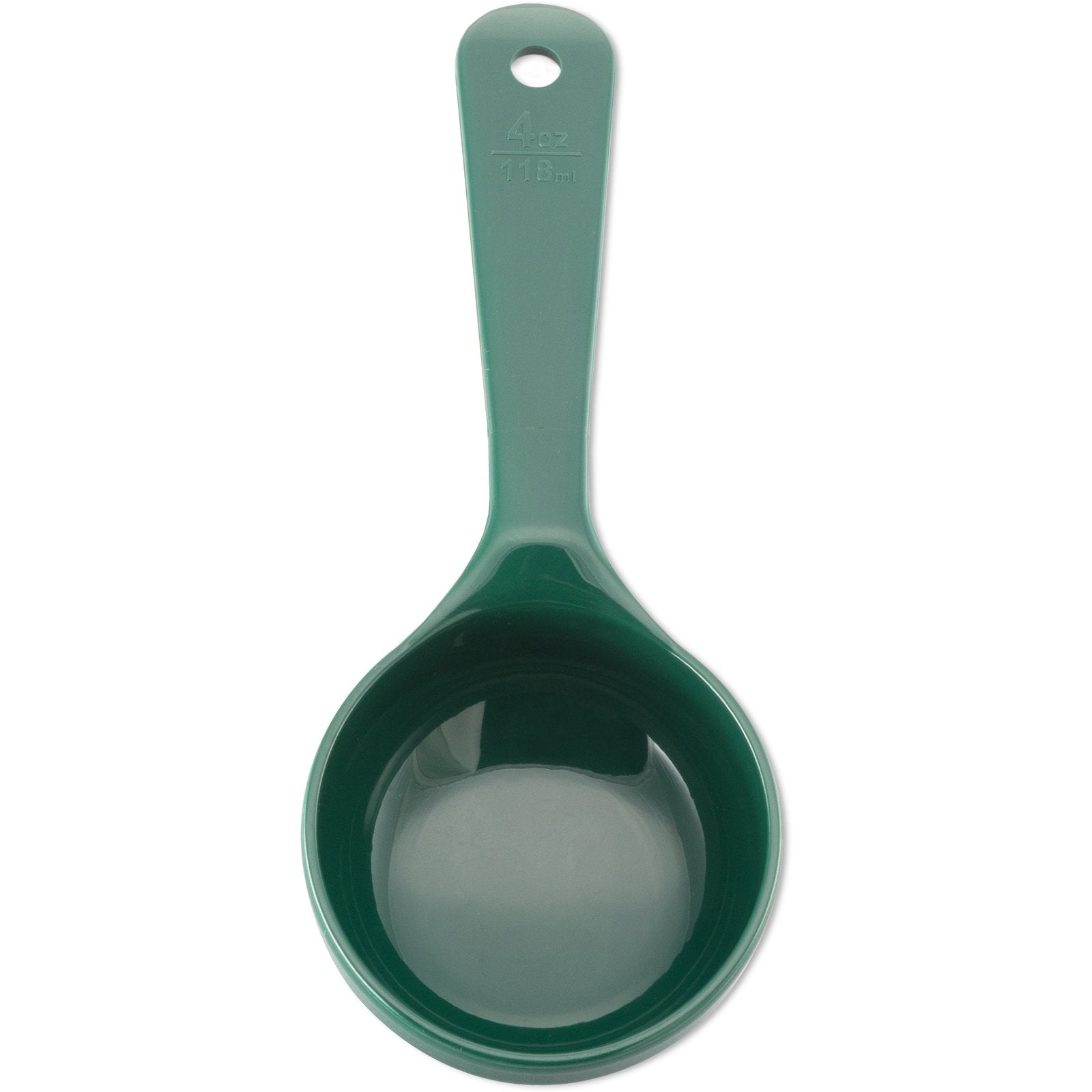492808 Carlisle Measure Miser Forest Green Measuring solid spoon with short handle 120mL Capacity - Pack of 12 - Pack Price - Hospitality Connect
