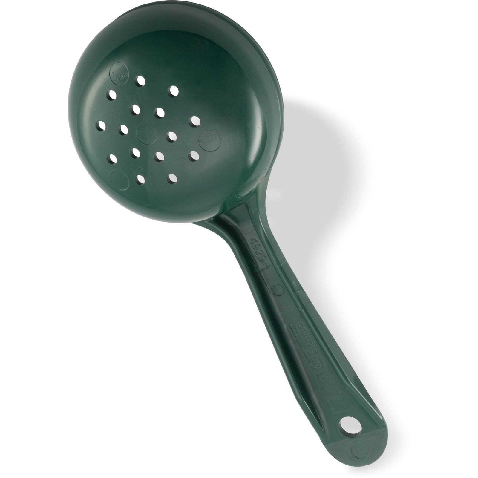 492908 Carlisle Measure Miser Forest Green Measuring Perforated spoon with short handle 120mL Capacity - Pack of 12 - Pack Price - Hospitality Connect