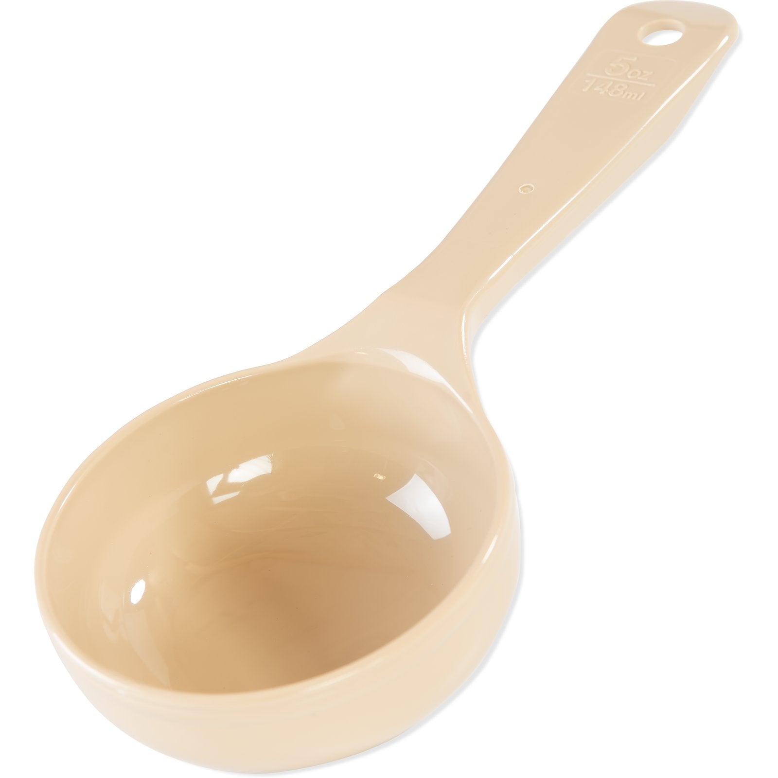 493306 Carlisle Measure Miser Beige Measuring solid spoon with short handle 150mL Capacity - Pack of 12 - Pack Price - Hospitality Connect