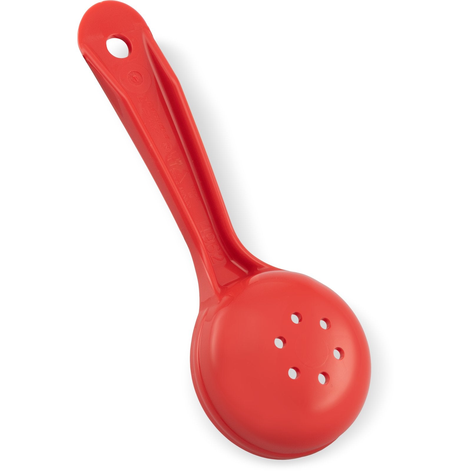 496205 Carlisle Measure Miser Red Measuring Perforated spoon with short handle 60mL Capacity - Pack of 12 - Pack Price - Hospitality Connect