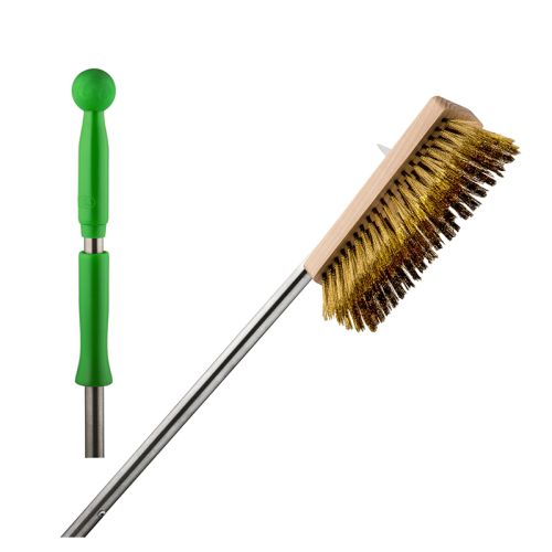 Piazza Oven Brass Brush Rotable "GLUTEN FREE" 20x6x7cm - 160cm Stainless Steel - Hospitality Connect