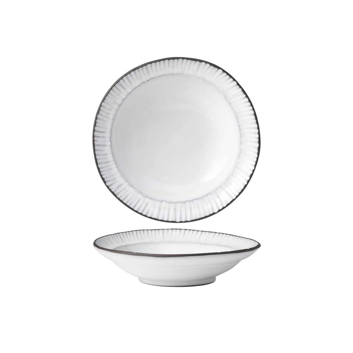 TABLEKRAFT LINEA ORGANICS DEEP PLATE w/RIM 235x55mm WHITE Box of 5 - Hospitality Connect