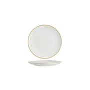TABLEKRAFT CORE ROUND PLATE COUPE SHAPE-200mm WHI/NAT RIM Box of 6