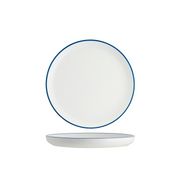 TABLEKRAFT CORE ROUND PLATE WALLED LIP 270x26mm WHI/OGN RIM Box of 3