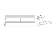 KitchenKnock Single Wall Shelf - flat Plate - AFF - 2000×300×200mm 415841 - Hospitality Connect
