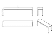 KitchenKnock Single Overshelf - AFO - 2100×350×450mm 631133 - Hospitality Connect