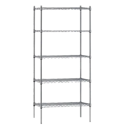 18487EPL5 Atlas Shelving 5 Shelf Wire Shelving 1220mmW x 455mmD x 1880mmH - Hospitality Connect