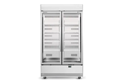 Skope ActiveCore Upright Fridge Bottom Mount 2 Glass Door Lit Sign  BME1200N-AC - Hospitality Connect