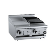 B&S Black Combination 300mm Grill Plate & 300mm Char Broiler Bench Mounted BT-GRP3-CBR3BM. - Hospitality Connect