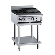 B&S Black Combination Two Open Burners & 300mm Char Broiler BT-SB2-CBR3. - Hospitality Connect