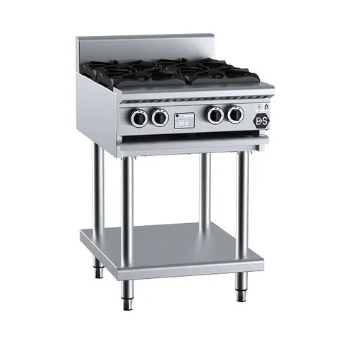 B&S Black Four Burner Boiling Top BT-SB4. - Hospitality Connect