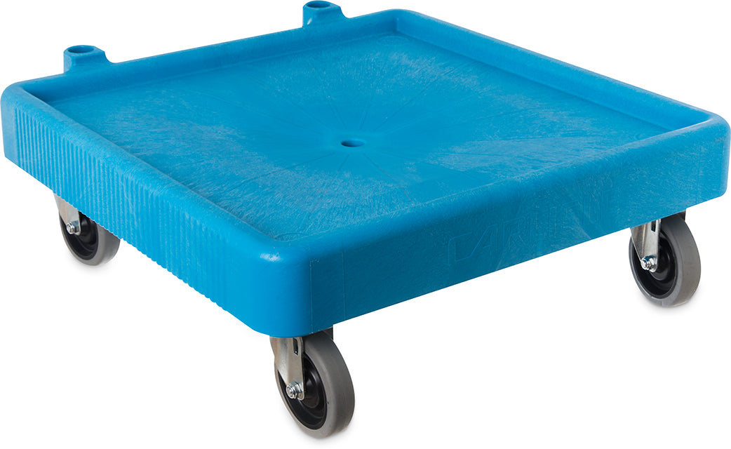 C223614 Carlisle E-Z Glide Blue Warewashing Rack Dolly without Handle 572mm x 572mm x 203mm - Hospitality Connect