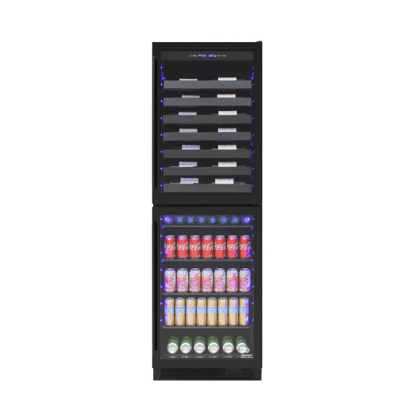 Vinotemp EL-100WBC-TS 99 bottle/200 can dual-zone wine & beverage center - Hospitality Connect