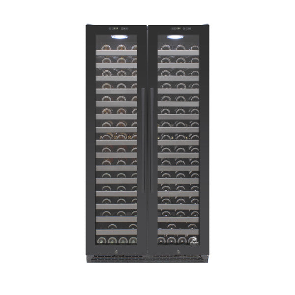 Vinotemp 184-Bottle Dual-Zone Wine Cooler Built in or Free standing French Door - Hospitality Connect