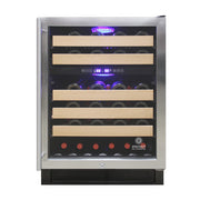 Vinotemp 46-Bottle Dual-Zone Wine Cooler Right Hand Swing Under Counter - Hospitality Connect