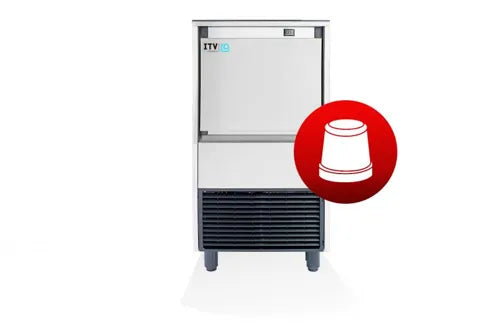 Skope Ice Machine Underbench Ice Cuber, 47kg Output with Drain Pump - Hospitality Connect
