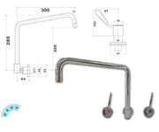 Jetstream WALL MOUNT WITH 300MM SPOUT JET3300WCB. - Hospitality Connect