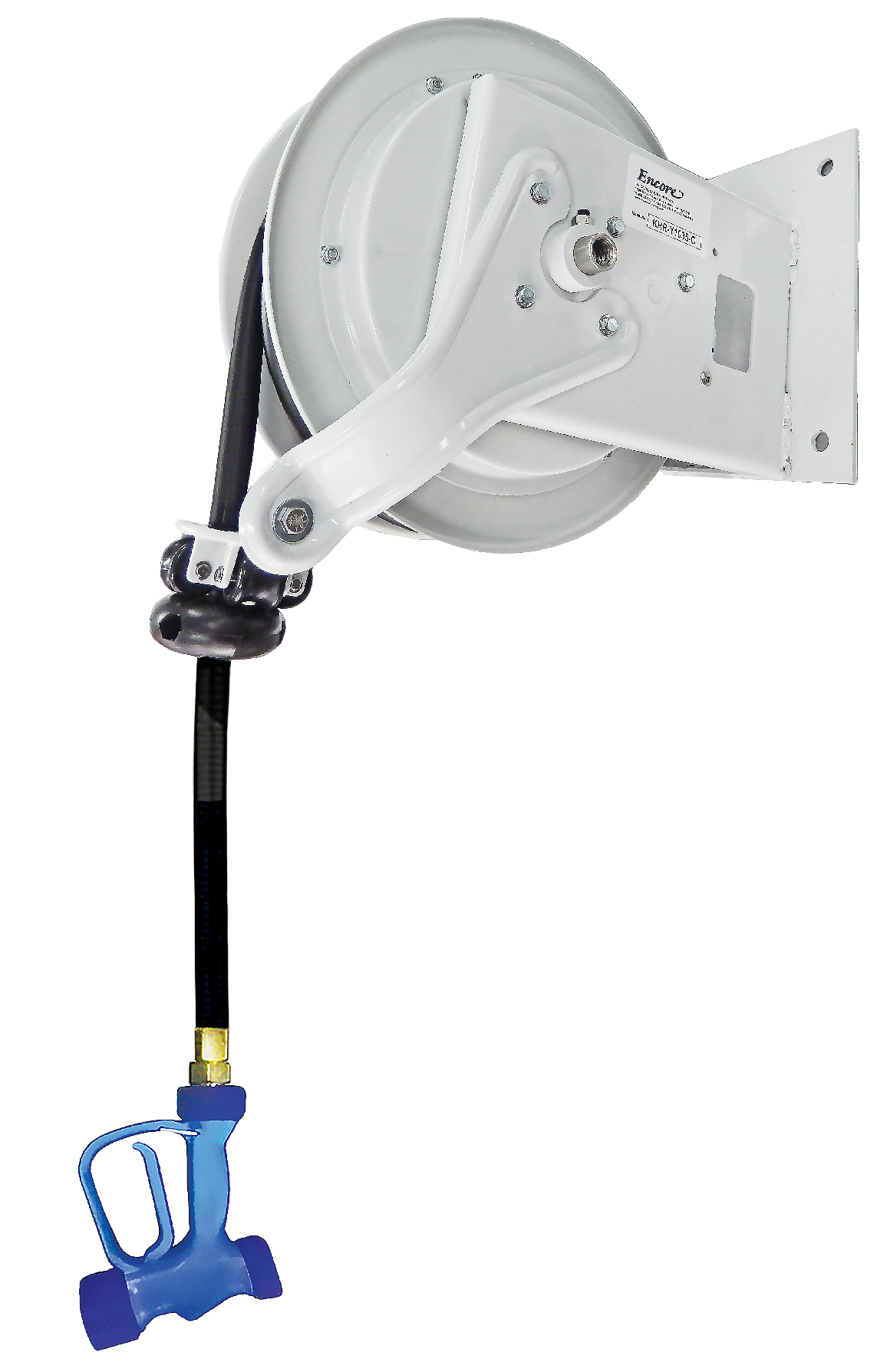 JET-1035-O-Y722 Jestream Grey powder coated Open Hose Reel Assembly 11m hose supplied with Y722 spray gun.Shipping weight 17Kg - Hospitality Connect