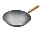 Pyrolux Carbon Steel Wok w/Wood Helper Handle 36cm - Hospitality Connect