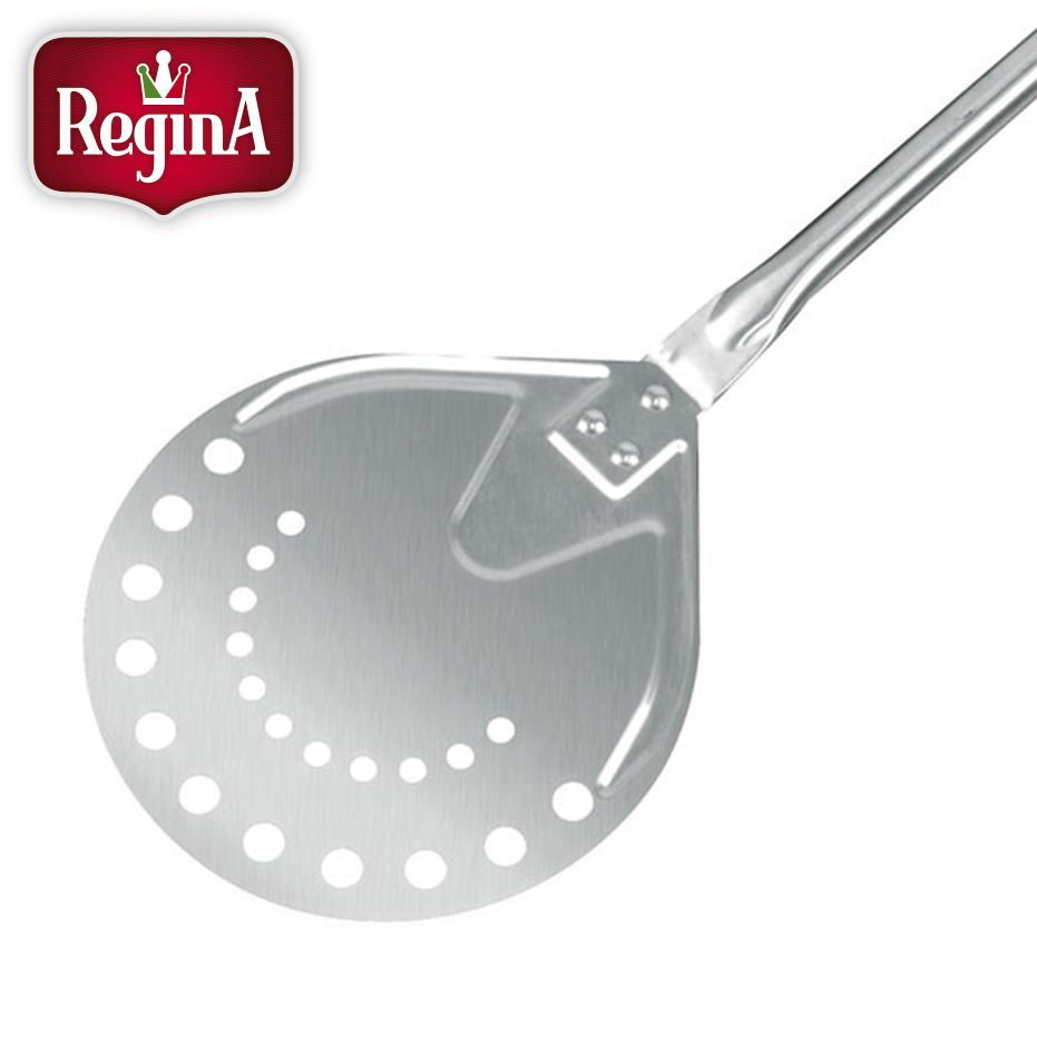 Gi Metal Stainless steel perforeted round small pizza peel ø 20 cm - Hospitality Connect