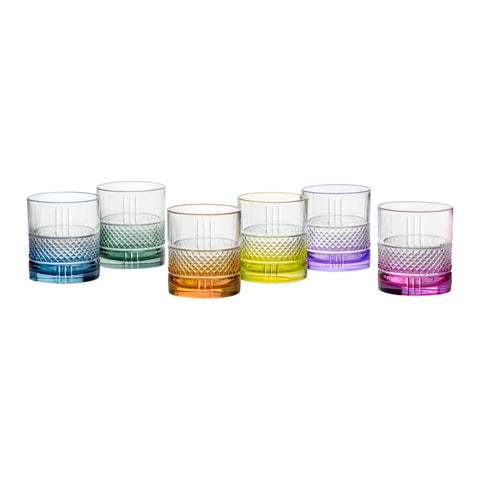 RCR BRILLANTE DOF TUMBLER 340ml ASSRTD 6PC SET (27625020206) - Hospitality Connect